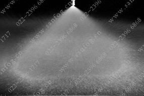 方形廣角實心錐噴嘴噴霧效果